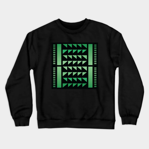 “Dimensional Funk (4)” - V.6 Green - (Geometric Art) (Dimensions) - Doc Labs Crewneck Sweatshirt by Doc Labs